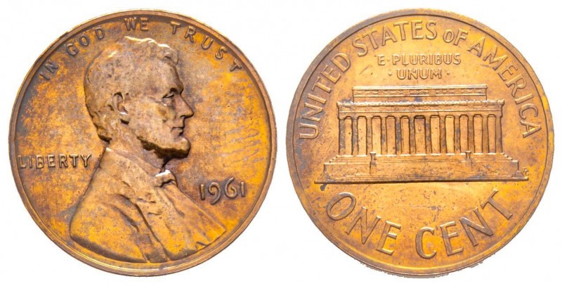 1 Cent, 1961, Lincoln, AE 3.11 g.
Conservation : FDC