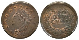Patriotic token 1863, Copper
F-63/366
Not One Cent
PCGS MS62 BN