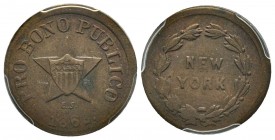 Patriotic token 1863, Copper
F-191/443
Pro Bono Publico 
PCGS AU58