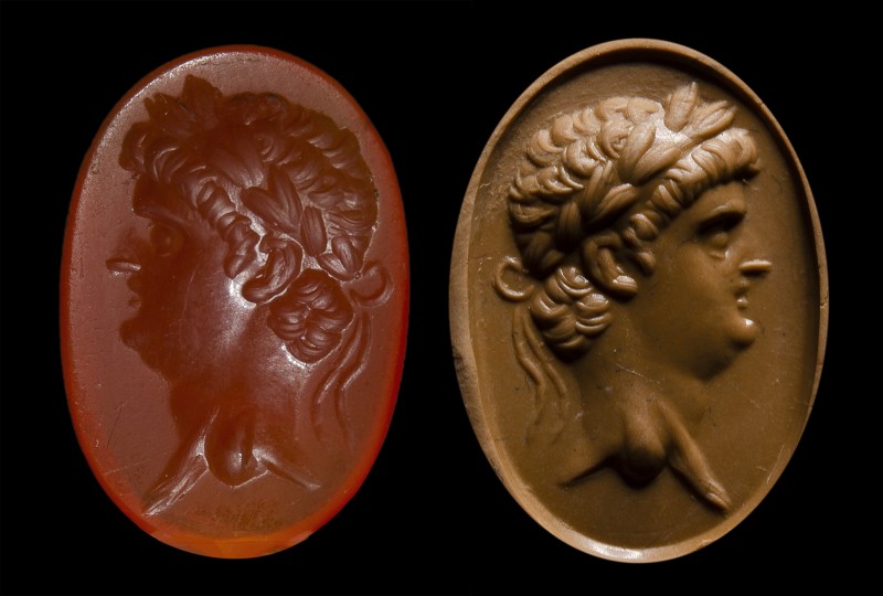 A postclassical carnelian intaglio. Bust of Nero.
16th - 18th century
17 x 21 ...