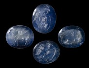 A lot of 4 renaissance sapphire intaglios. The 4 evangelists.
16th - 18th century
10 x 12 x 4 mm
11 x 13 x 5 mm
10 x 12 x 4 mm
10 x 13 x 4 mm

...