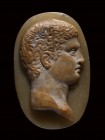 A neoclassical agate cameo. Bust of Hercules. 
19th century
17 x 21 x 5 mm

The young hero is turned to the right side. The typical head is charac...