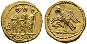 Schwarzmeergebiet. Scythia. König Koson ca. 50-25 v. Chr 
Goldstater -Olbia-. Ein zweites Exemplar. RPC 1701A. 8,49 g
vorzüglich-prägefrisch
