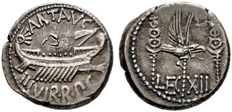 Imperatorische Prägungen. Marcus Antonius † 30 v. Chr 
Denar 32/31 v. Chr. -Hee...