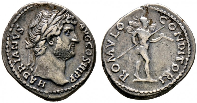 Kaiserzeit. Hadrianus 117-138 
Denar 134/138 -Rom-. HADRIANVS AVG COS III P P. ...