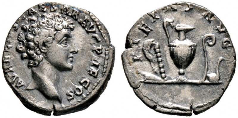Kaiserzeit. Marcus Aurelius Caesar 138-161 
Denar 140/144 -Rom-. AVRELIVS CAESA...