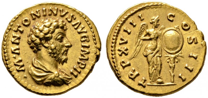 Kaiserzeit. Marcus Aurelius 161-180 
Aureus 163/164 -Rom-. M ANTONINVS AVG IMP ...