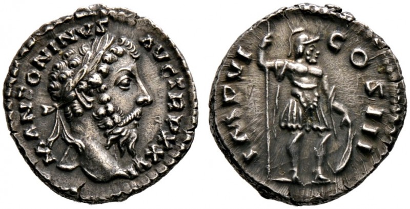 Kaiserzeit. Marcus Aurelius 161-180 
Denar 171/172 -Rom-. M ANTONINVS AVG TR P ...
