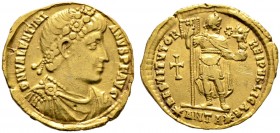 Kaiserzeit. Valentinianus I. 364-375 
Solidus 364/367 -Antiochia-. D N VALENTINIANVS P F AVG. Drapierte und gepanzerte Büste mit Rosettendiadem und P...