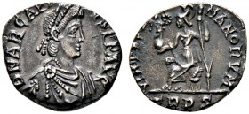 Kaiserzeit. Arcadius 383-408 
Siliqua 392/395 -Trier-. D N ARCAP(!)IVS P F AVG. Drapierte und gepanzerte Büste mit Diadem nach rechts / VIRTVS ROMANO...