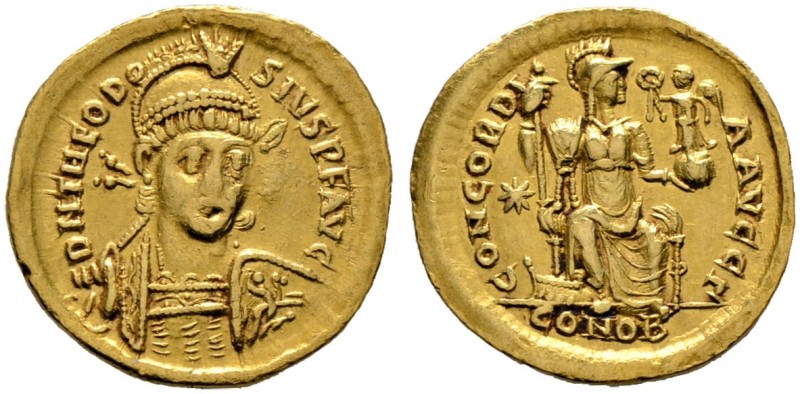 Kaiserzeit. Theodosius II. 402-450 
Solidus 408/420 -Constantinopolis-. 3. Offi...