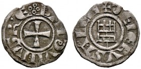 Jerusalem, lateinisches Königreich. Balduin III. 1143-1163 
Obol. +BALDVINVS RE. Kreuz / +DE IERVSALEM. Davidsturm. Metcalf 167, Schl. III,24. 0,35 g...