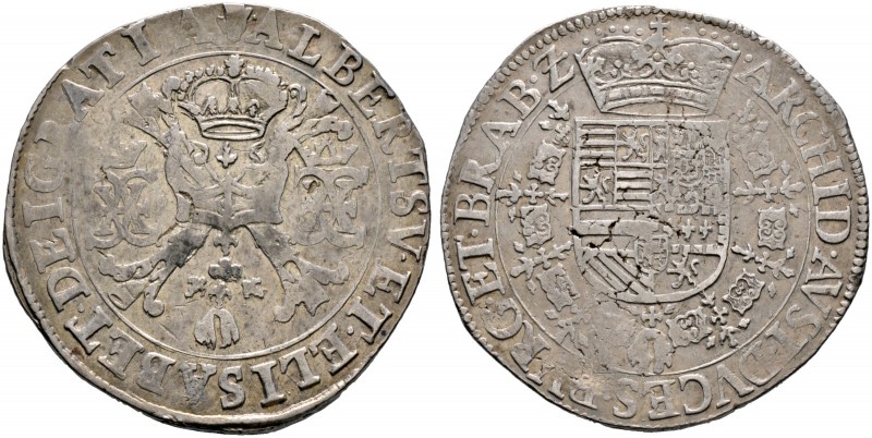 Belgien-Brabant. Albert und Isabella 1598-1621 
Patagon o.J. (1612/13) -Antwerp...