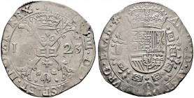 Belgien-Brabant. Philipp IV. von Spanien 1621-1665 
Patagon 1623 -Antwerpen-. Delm. 293, Dav. 4462, Vanhoudt 645.
minimale Schrötlingsfehler, üblich...