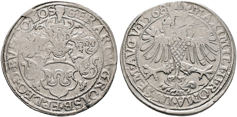 Belgien-Lüttich, Bistum. Gerard de Groesbeeck 1564-1580 
Taler 1568. Mit Titula...