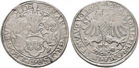 Belgien-Lüttich, Bistum. Gerard de Groesbeeck 1564-1580 
Taler 1568. Mit Titulatur Kaiser Maximilian II. Delm. 451, Dav. 8415.
leichte Prägeschwäche...