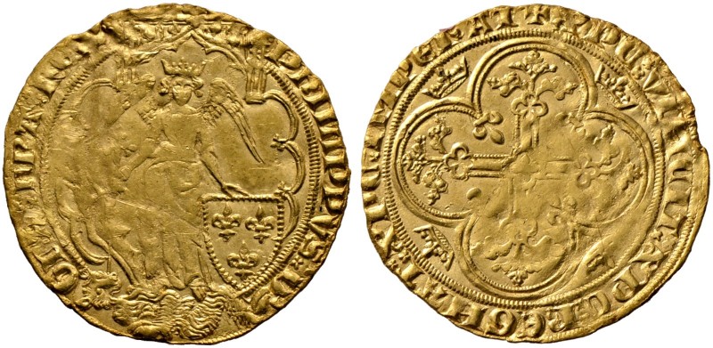 Frankreich-Königreich. Philipp VI. von Valois 1328-1350 
Angel d'or o.J. (1342)...