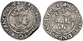 Frankreich-Königreich. Francois I. 1515-1547 
Demi Teston o.J. -Dijon-. 14e Type. Gekröntes Brustbild nach rechts / Gekrönter Wappenschild zwischen z...