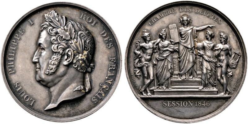 Frankreich-Königreich. Louis Philippe 1830-1848 
Silbermedaille 1846 von Petit,...
