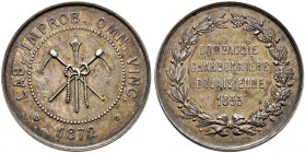 Frankreich-Königreich. Dritte Republik 
Silbermedaille 1872 unsigniert, auf das 25-jährige Bestehen der Compagnie Charbonniere Douaisienne (Kohlerevi...