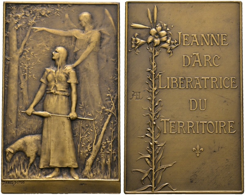 Frankreich-Königreich. Dritte Republik 
Bronzeplakette o.J. (1900) von D. Dupui...