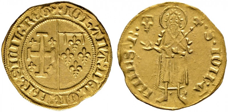 Frankreich-Provence. Jeanne de Naples 1343-1382 
Florin de Reine o.J. (1372) -S...