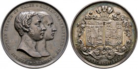 Großbritannien. Victoria 1837-1901 
Silbermedaille 1863 von L.C. Wyon, auf die Hochzeit des Herzogs von Albany, Albert Eduard mit Alexandra, Prinzess...