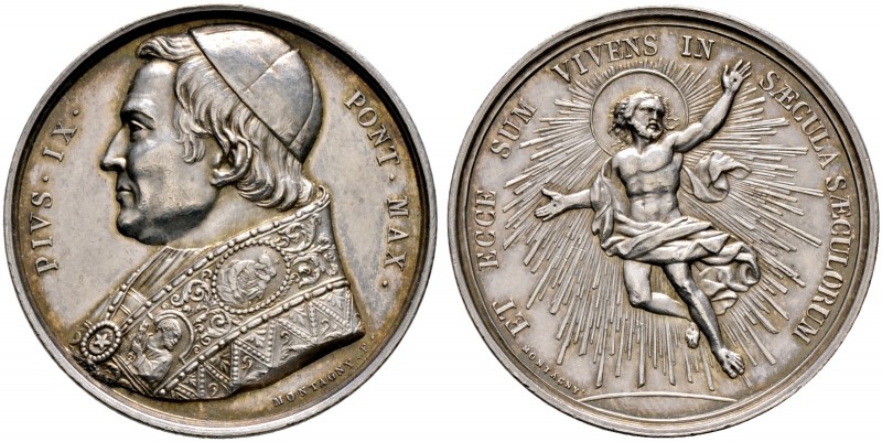 Italien-Kirchenstaat (Vatikan). Pius IX. 1846-1878 
Silbermedaille o.J. (1846/6...
