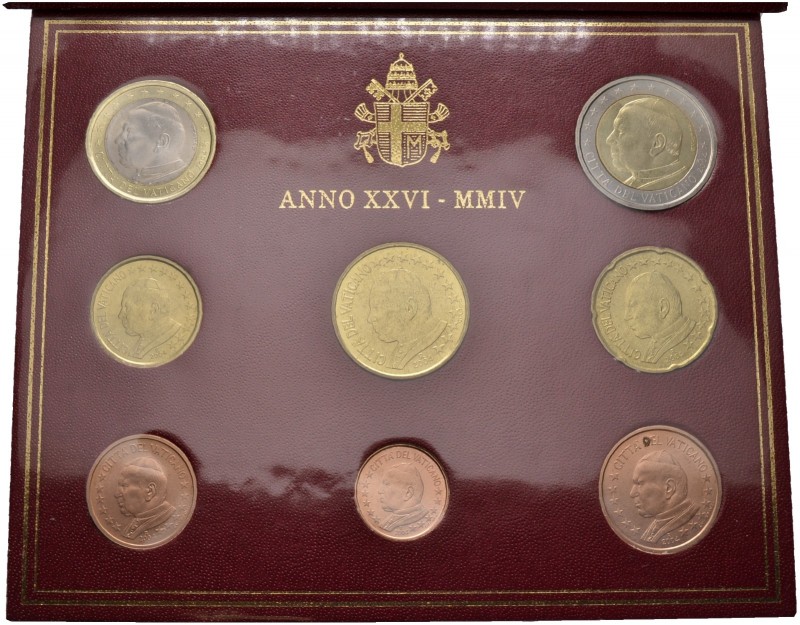 Italien-Kirchenstaat (Vatikan). Johannes Paul II. 1978-2005 
8-tlg. Kursmünzens...