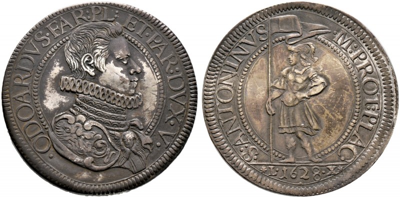 Italien-Piacenza. Odoardo Farnese 1622-1646 
Scudo 1628. Brustbild mit Mühlstei...