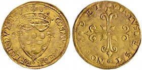 Italien-Toskana/Florenz. Cosimo I. de Medici 1537-1574, Herzog von Florenz und Siena, 1569-1574 Großherzog der Toskana 
Scudo d'oro o.J. (1537/57) -F...