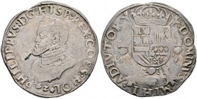 Niederlande-Holland. Philipp II. von Spanien 1555-1598 
Phlippstaler (Ecu philippe) 1562 -Dordrecht-. Ein zweites Exemplar. Delm. 41, Dav. 8508, Vanh...