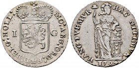 Niederlande-Holland. PROVINZ 
Gulden 1794. Delm. 1179, KM 73.
vorzüglich-prägefrisch