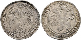 Niederlande-Nijmegen. 
Taler zu 30 Stüber 1563. Gekrönter Doppeladler mit dem Stadtwappen auf der Brust / Löwe mit Wappenschild nach links. Delm. 640...