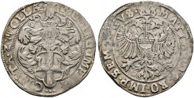 Niederlande-Zwolle. 
Reichstaler o.J. (1612/18). Mit Titulatur Kaiser Matthias. Delm. 717, Dav. 4990.
gutes sehr schön