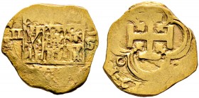 Spanien. Philipp III. 1598-1621 
2 Escudos 1619 -Sevilla-. Gekröntes Wappen / Kreuz im Vierpass, in den Winkeln Ringel. CCT 33, Fr. 189. 6,84 g
Präg...