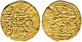 Türkei. Murad III. AH 982-1003/AD 1574-1595 
Altin AH 982 -Konstantinopel-. Pere 271. 3,48 g
sehr schön