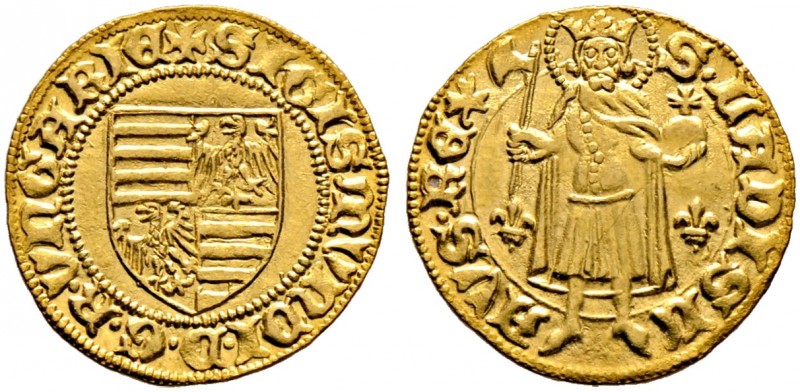 Ungarn. Sigismund 1387-1437 
Goldgulden o.J. (1387-1401) -Kaschau-. Kammergrafe...