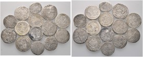 14 Stücke: FRANKREICH. Quart d'Ecu de Navarra 1609 (Ciani 1519) und Quart de Franc Anfang 17. Jh. -Limoges-; GROSSBRITANNIEN, Sixpence Elizabeth I.; S...
