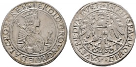 Haus Habsburg. Ferdinand I. 1521-1564 
Taler o.J. (nach 1572/73) -Hall-. Posthume Prägung. Breites Brustbild mit umgelegter Vliesordenskette. Markl 1...