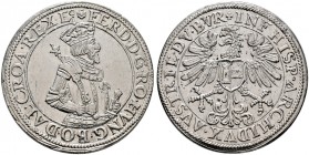 Haus Habsburg. Ferdinand I. 1521-1564 
Taler, sogen. Augsburger Walzentaler o.J. (1573/76) -Hall-. Posthume Prägung. Stempelschneider Jacob Bertorf. ...