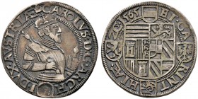 Haus Habsburg. Erzherzog Karl 1564-1590 
1/2 Guldentaler zu 30 Kreuzer 1565 -Klagenfurt-. MzA p. 50.
sehr selten, feine Patina, Wertzahl getilgt, gu...