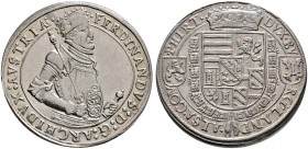 Haus Habsburg. Erzherzog Ferdinand 1564-1595 
Taler o.J. -Ensisheim-. Jüngere Gesichtszüge, Harnisch mit Rankenverzierung. MT 561 vgl., Dav. 8091, Vo...