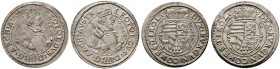 Haus Habsburg. Erzherzog Leopold (V.) 1619-1632 
Lot (2 Stücke): 10 Kreuzer 1626 -Hall-. Varianten. MT 474.
vorzüglich-prägefrisch
