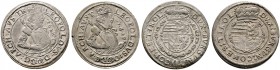 Haus Habsburg. Erzherzog Leopold (V.) 1619-1632 
Lot (2 Stücke): 10 Kreuzer 1628 -Hall-. Varianten. MT 476.
vorzüglich-prägefrisch