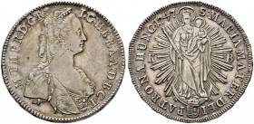 Haus Habsburg. Maria Theresia 1740-1780 
Madonnentaler 1747 -Kremnitz-. Her. 571, Eyp. 259, Dav. 1129, Voglh. 276/3, Huszar 1671.
feine Patina, mini...