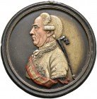 Haus Habsburg. Josef II. 1780-1790 
Einseitiges, handkoloriertes Bleimedaillon o.J. (1789?) von Hilpert (unsigniert), auf General Laudon. In erhabene...