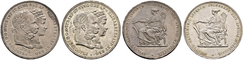 Haus Österreich. Franz Josef I., Kaiser von Österreich 1848-1916 
Lot (2 Stücke...