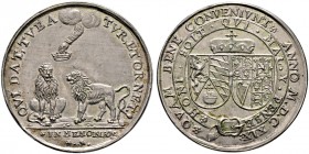 Böhmen, Mähren und Erzgebirge. Friedrich V. von der Pfalz, der "Winterkönig" 1619-1620 
Silbermedaille 1619 von Christian Maler (unsigniert), auf den...