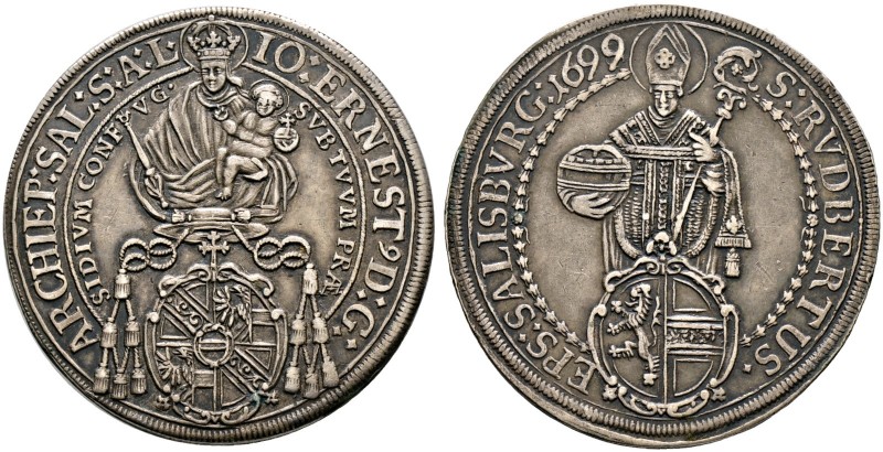 Salzburg, Erzbistum. Johann Ernst von Thun und Hohenstein 1687-1709 
Taler 1699...